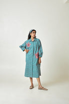 Shoreline Block Printed Dress - CiceroniDressPants and Pajamas