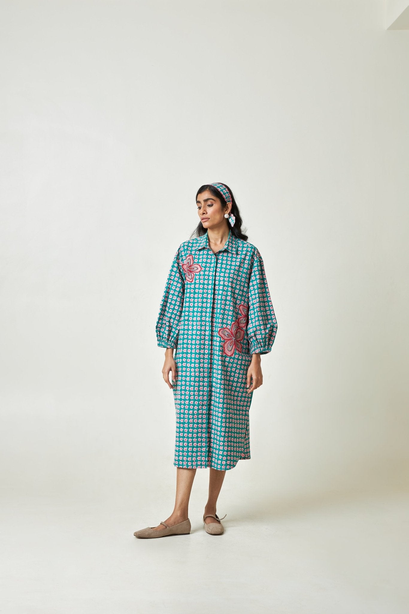 Shoreline Block Printed Dress - CiceroniDressPants and Pajamas