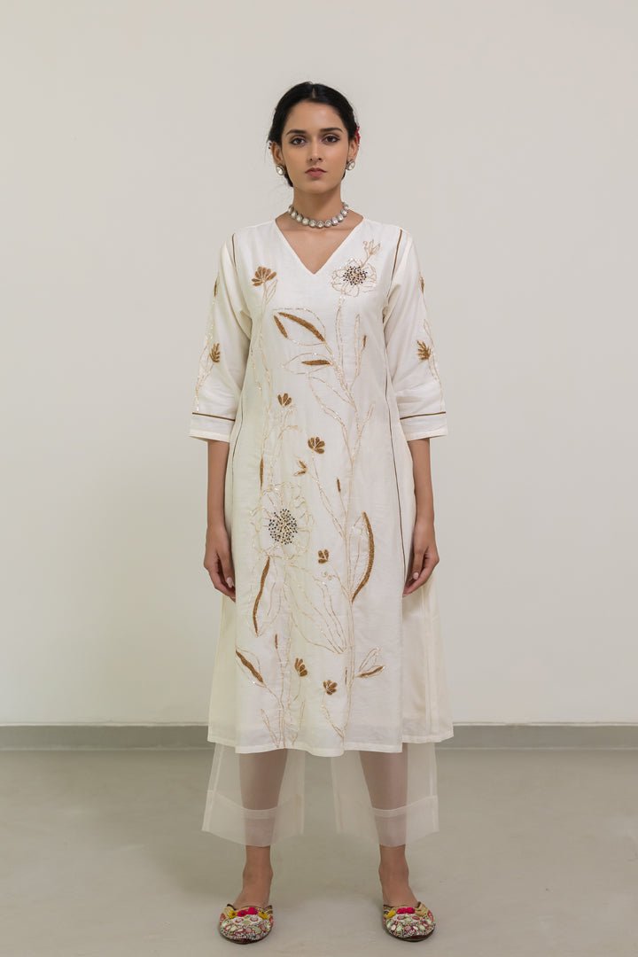 Shwetara Kurta and Sheer Pants Set - CiceroniKurta Set, Festive WearSilai Studio