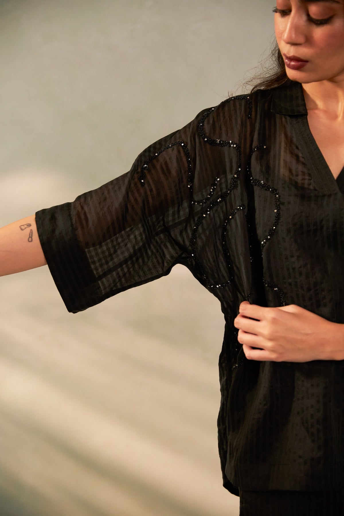 Shyaam Sitara Embroidered Co-ord Set- Set of 2 - CiceroniCo-ord SetPants and Pajamas