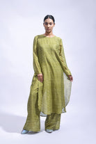 Silk Block Printed Kurta & Pants Set - CiceroniKurta Set, Everyday WearJayati Goenka
