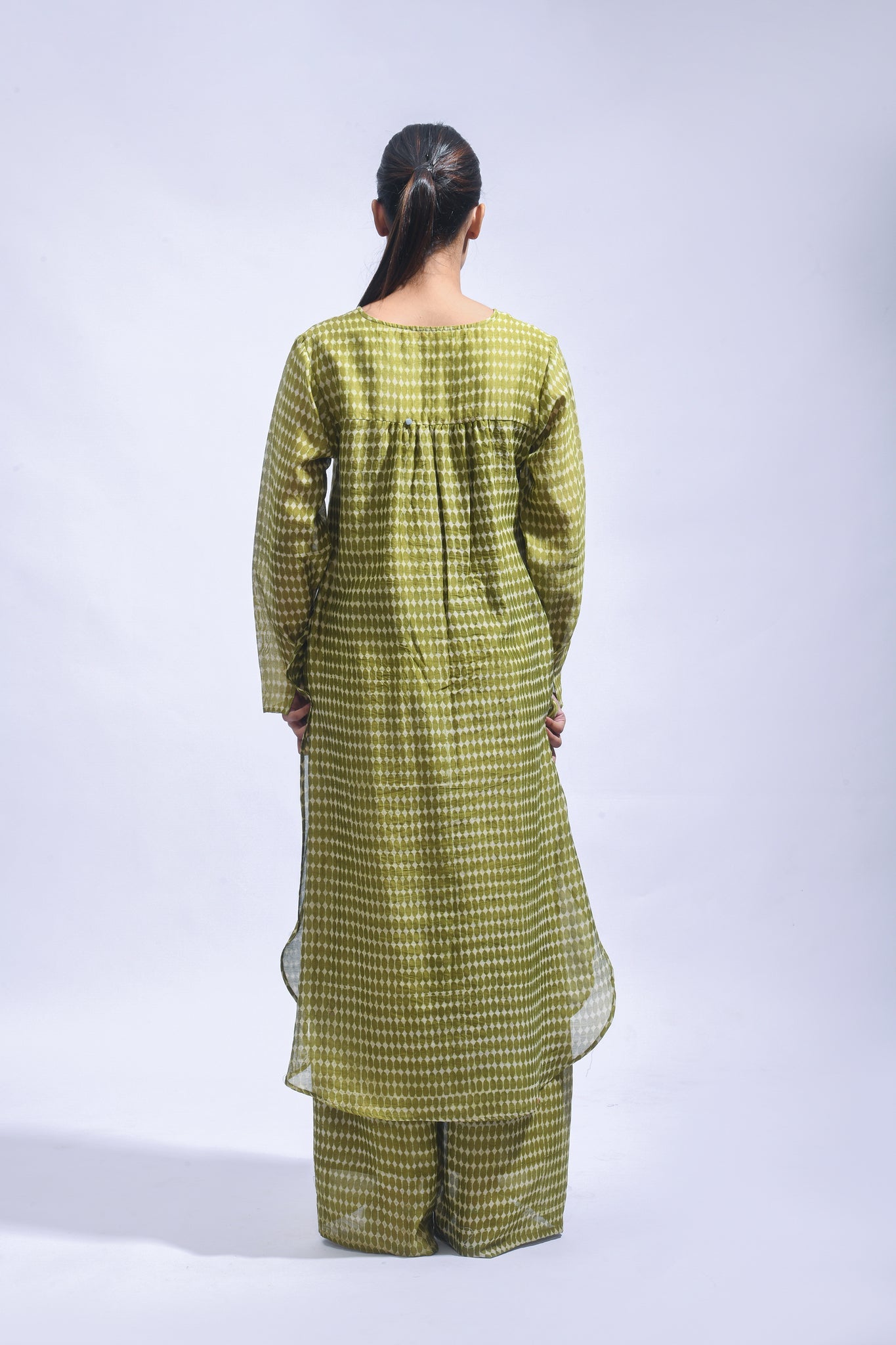 Silk Block Printed Kurta & Pants Set - CiceroniKurta Set, Everyday WearJayati Goenka