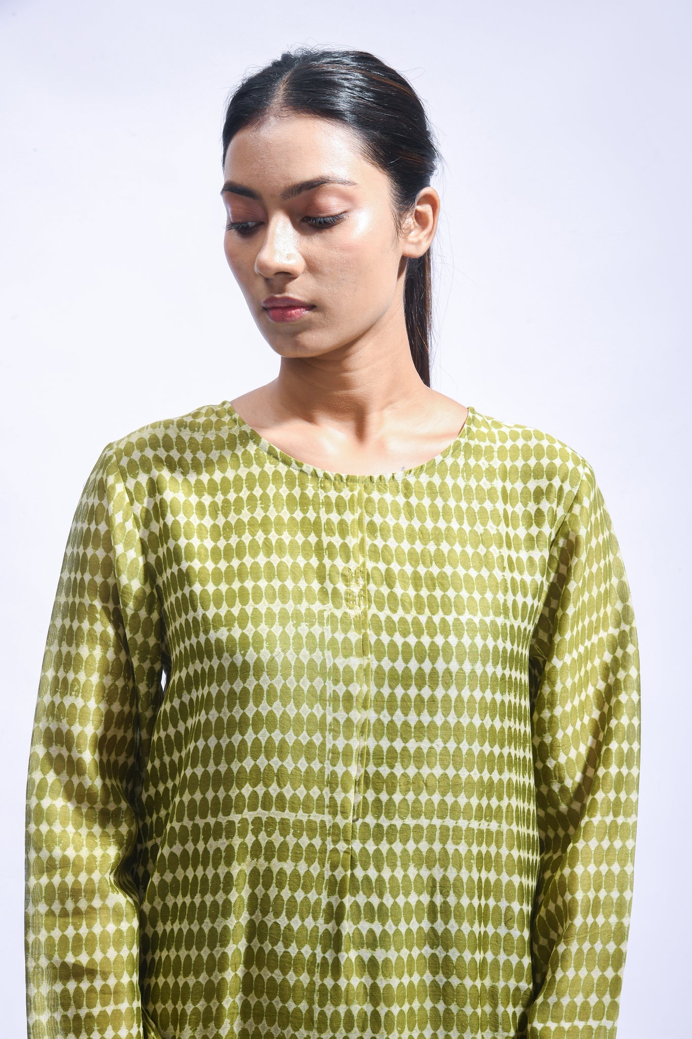 Silk Block Printed Kurta & Pants Set - CiceroniKurta Set, Everyday WearJayati Goenka