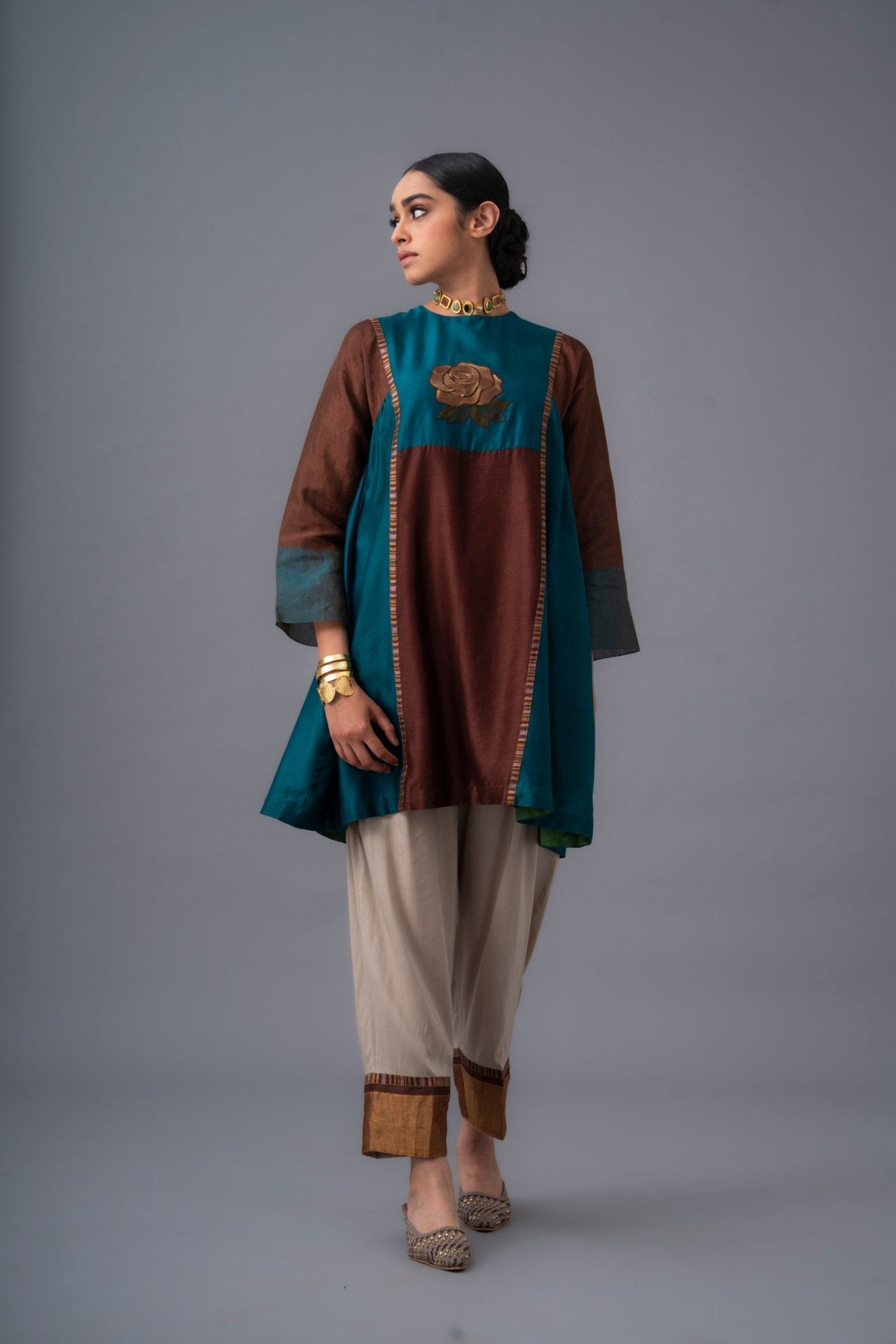 Silvana Ria Set - Cocoa Brown - CiceroniKurta Set, Festive WearRaga & Co.