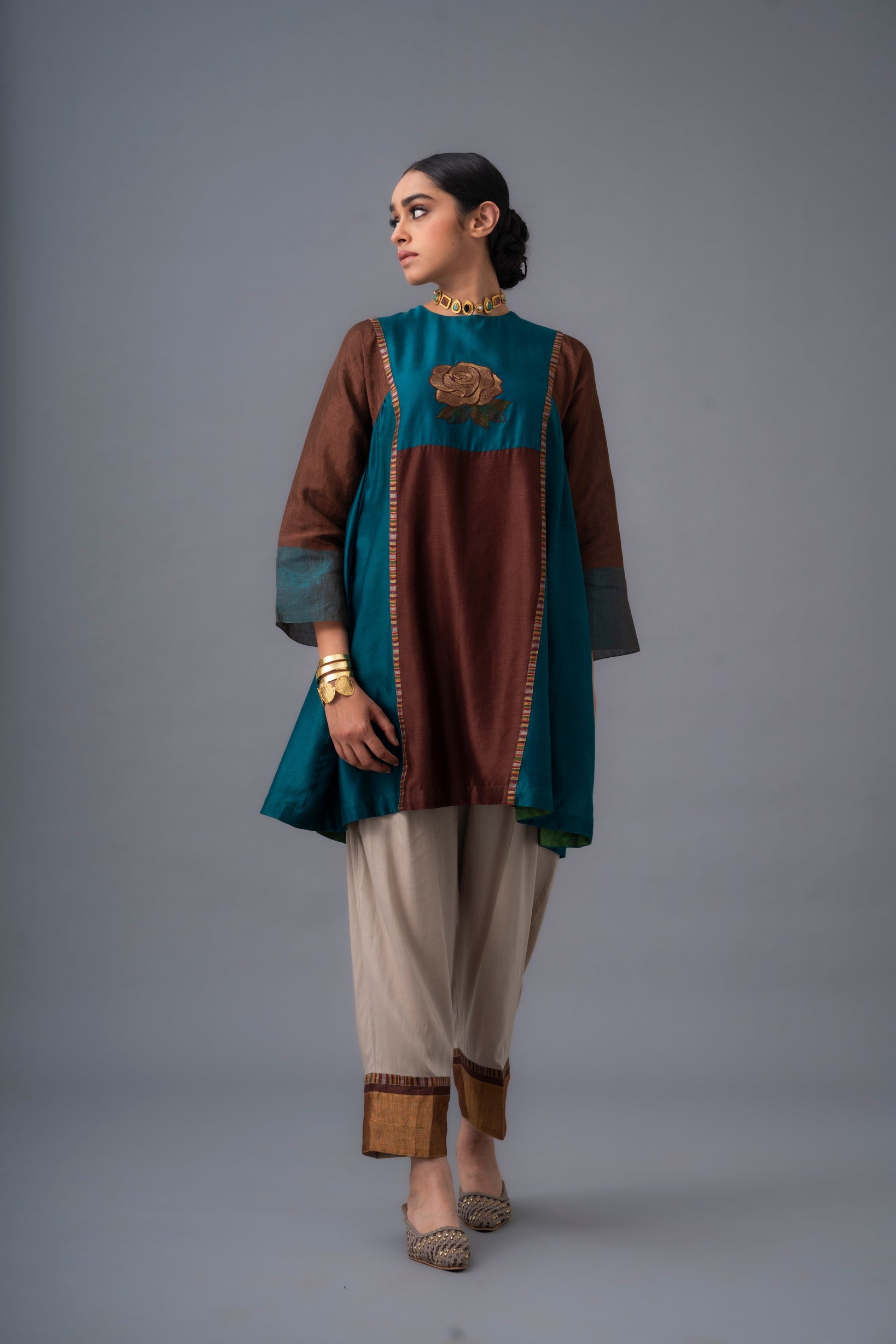 Silvana Ria Set - Cocoa Brown - CiceroniKurta Set, Festive WearRaga & Co.