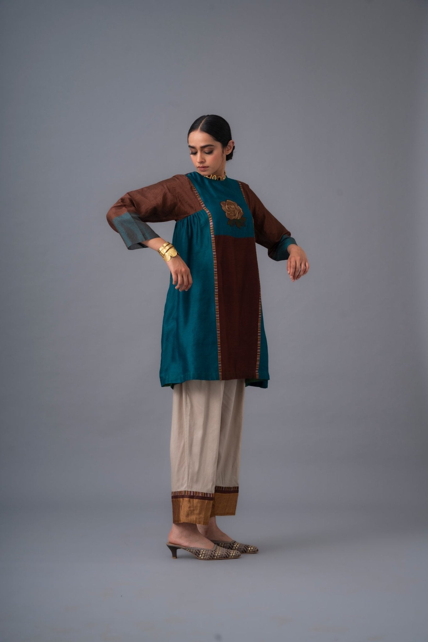 Silvana Ria Set - Cocoa Brown - CiceroniKurta Set, Festive WearRaga & Co.