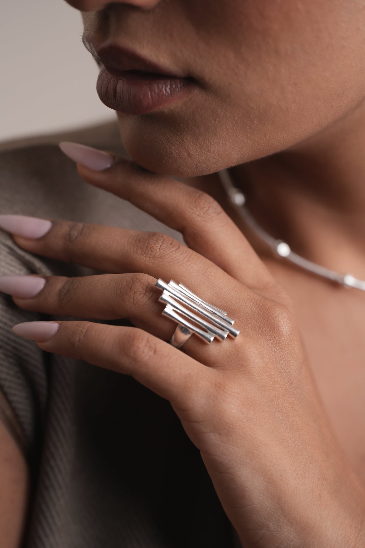 Silver Beam Ring - CiceroniRingUnbent