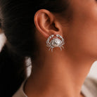 Silver Crab Studs - CiceroniEarringUnbent