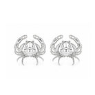 Silver Crab Studs - CiceroniEarringUnbent