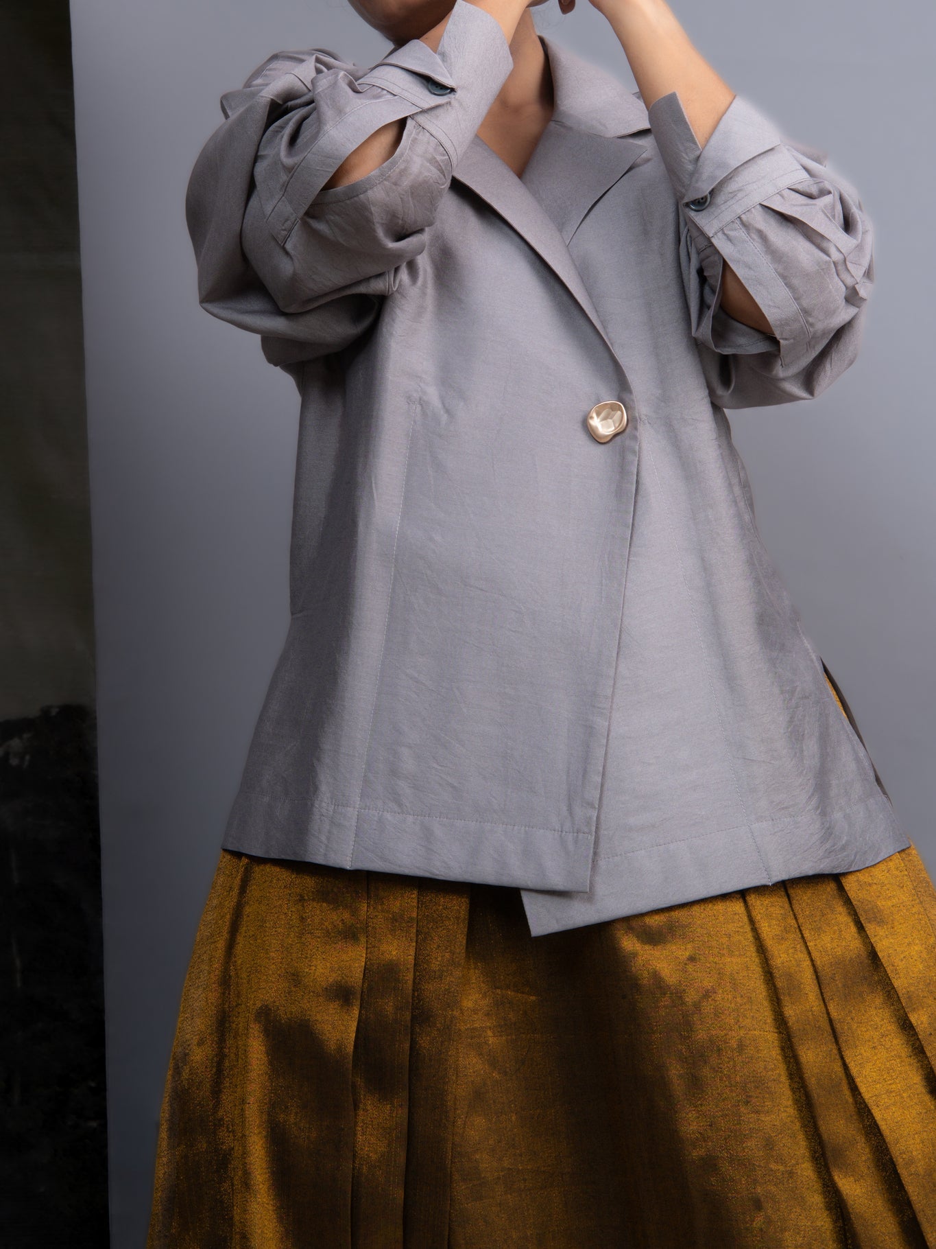 Silver & Gold Chanderi Co - ord Set - CiceroniSkirt SetOtouto