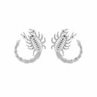 Silver Scorpion Studs - CiceroniEarringUnbent