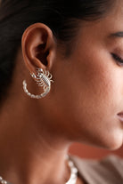 Silver Scorpion Studs - CiceroniEarringUnbent