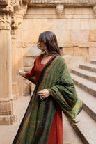 Sindhur Earth Kurta Set with Ajrakh Dupatta - CiceroniKurta Set, Everyday WearMaidaan