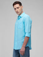 Sky Blue 100% Linen Classic Shirt - CiceroniMen Shirtsbhrāta