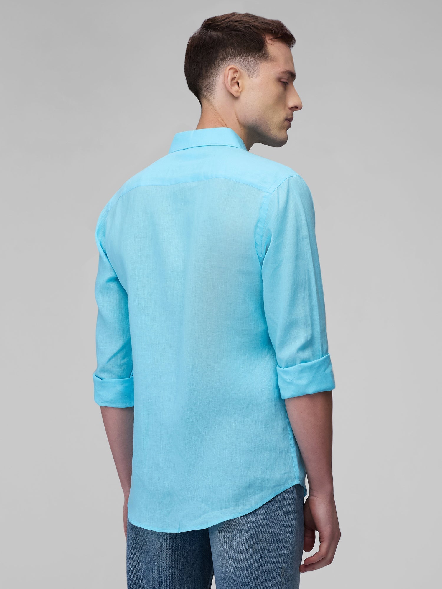 Sky Blue 100% Linen Classic Shirt - CiceroniMen Shirtsbhrāta