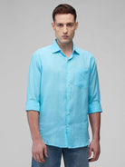 Sky Blue 100% Linen Classic Shirt - CiceroniMen Shirtsbhrāta