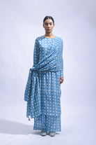 Sky Mud Block Cotton Kurta Set - Kasis - CiceroniKurta Set, Everyday WearJayati Goenka