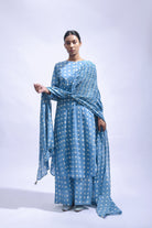 Sky Mud Block Cotton Kurta Set - Kasis - CiceroniKurta Set, Everyday WearJayati Goenka