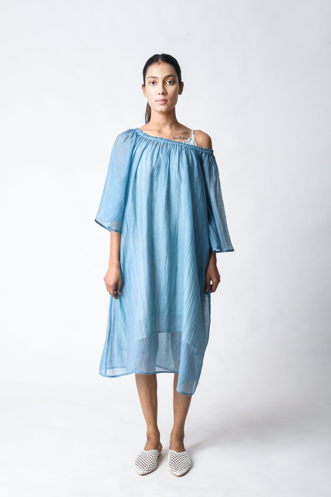 Sky Off - shoulder Dress - CiceroniDressesJayati Goenka