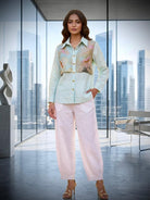 Skylark light blue Flap Shirt - CiceroniShirtArtbeats by Keerthana