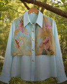 Skylark light blue Flap Shirt - CiceroniShirtArtbeats by Keerthana