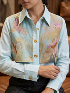 Skylark light blue Flap Shirt - CiceroniShirtArtbeats by Keerthana