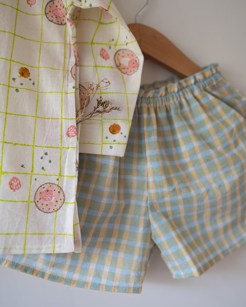 Sleepover Party Kurta and Shorts Co - ord Set - Cookie Print - CiceroniCo - ord SetLove The World Today