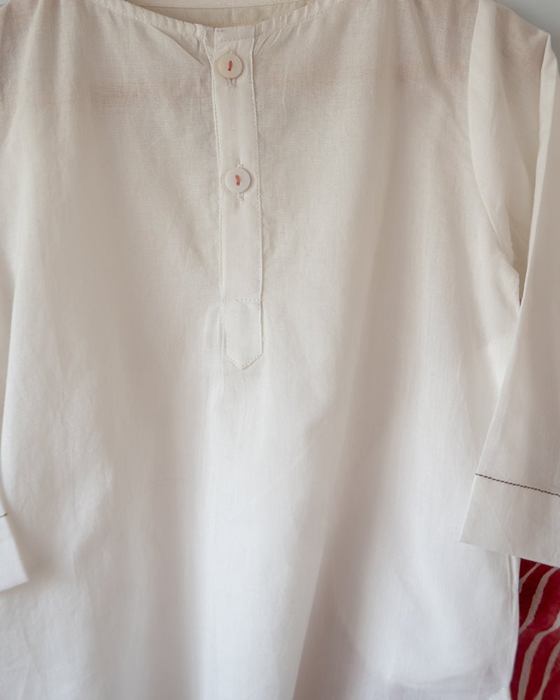 Sleepover Party Kurta and Shorts Co - ord Set - Lemon Drizzle Red Print - CiceroniCo - ord SetLove The World Today