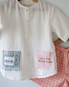 Sleepover Party Kurta and Shorts Co - ord Set - Warm Whiff print - CiceroniCo - ord SetLove The World Today