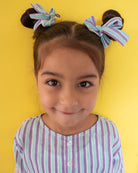 Sleepover Party Unisex Cotton Set with Purple Blue Striped Kurta and Shorts - CiceroniCo - ord SetLove The World Today