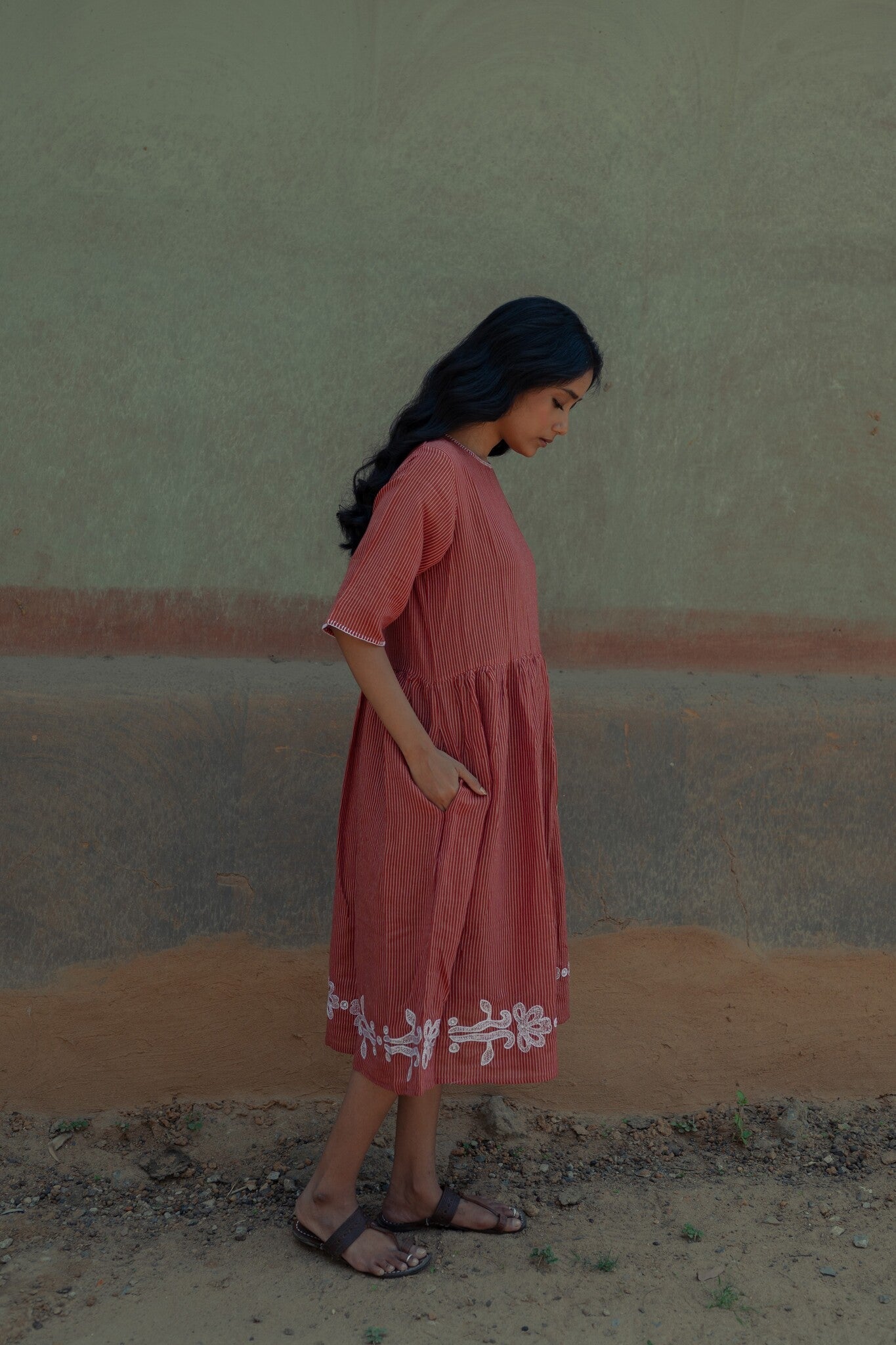 Sohrai Gathered Dress - CiceroniDressesIra