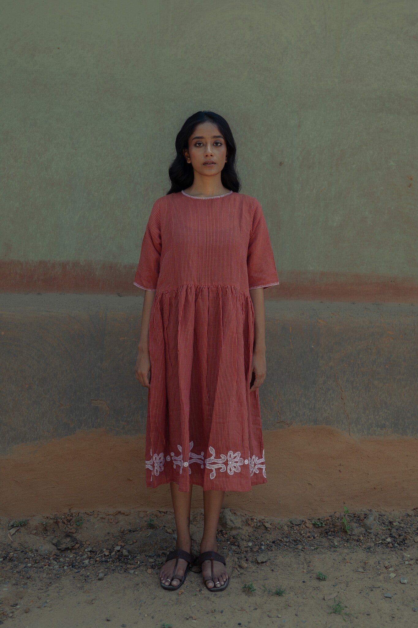 Sohrai Gathered Dress - CiceroniDressesIra