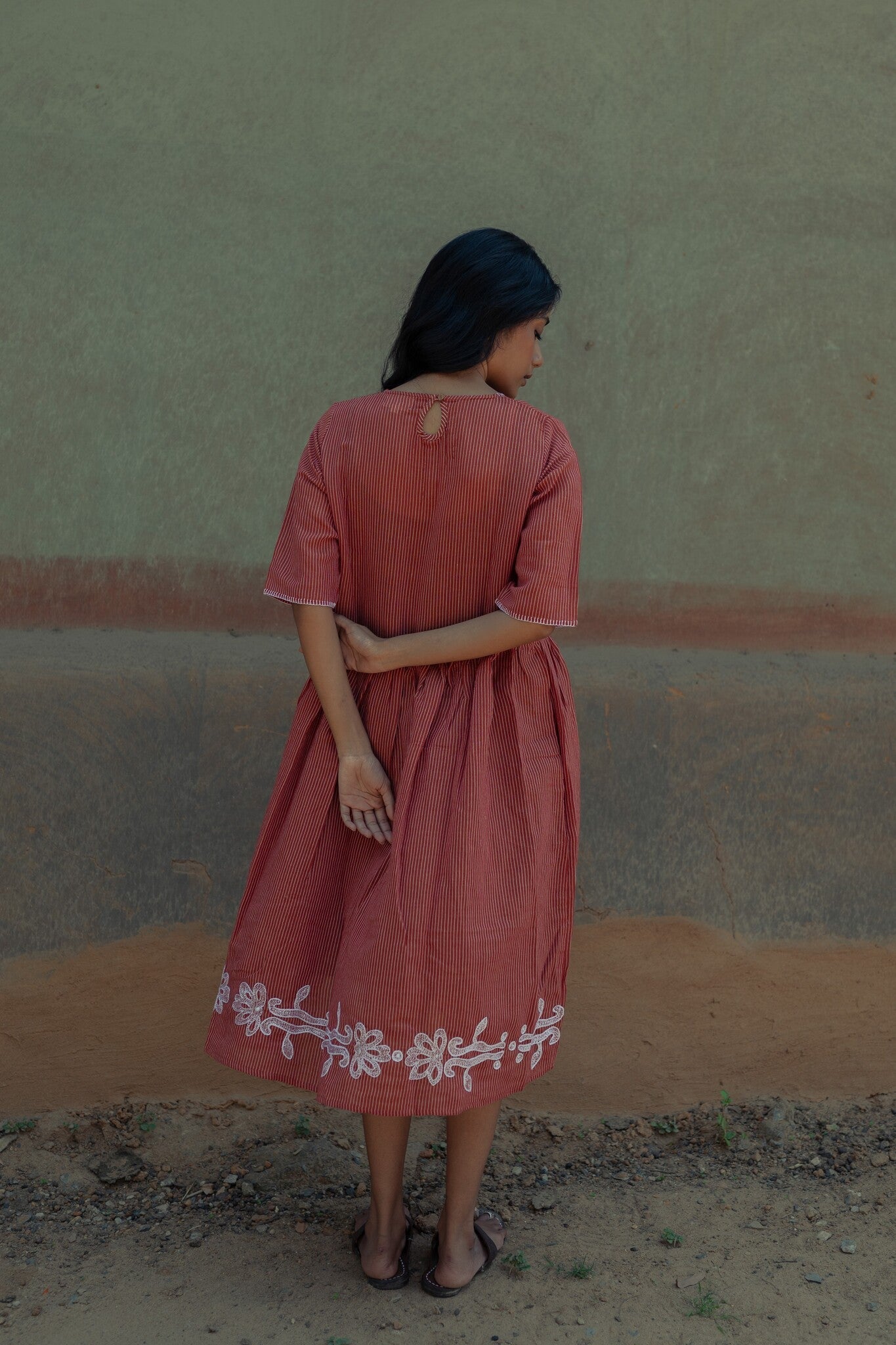 Sohrai Gathered Dress - CiceroniDressesIra