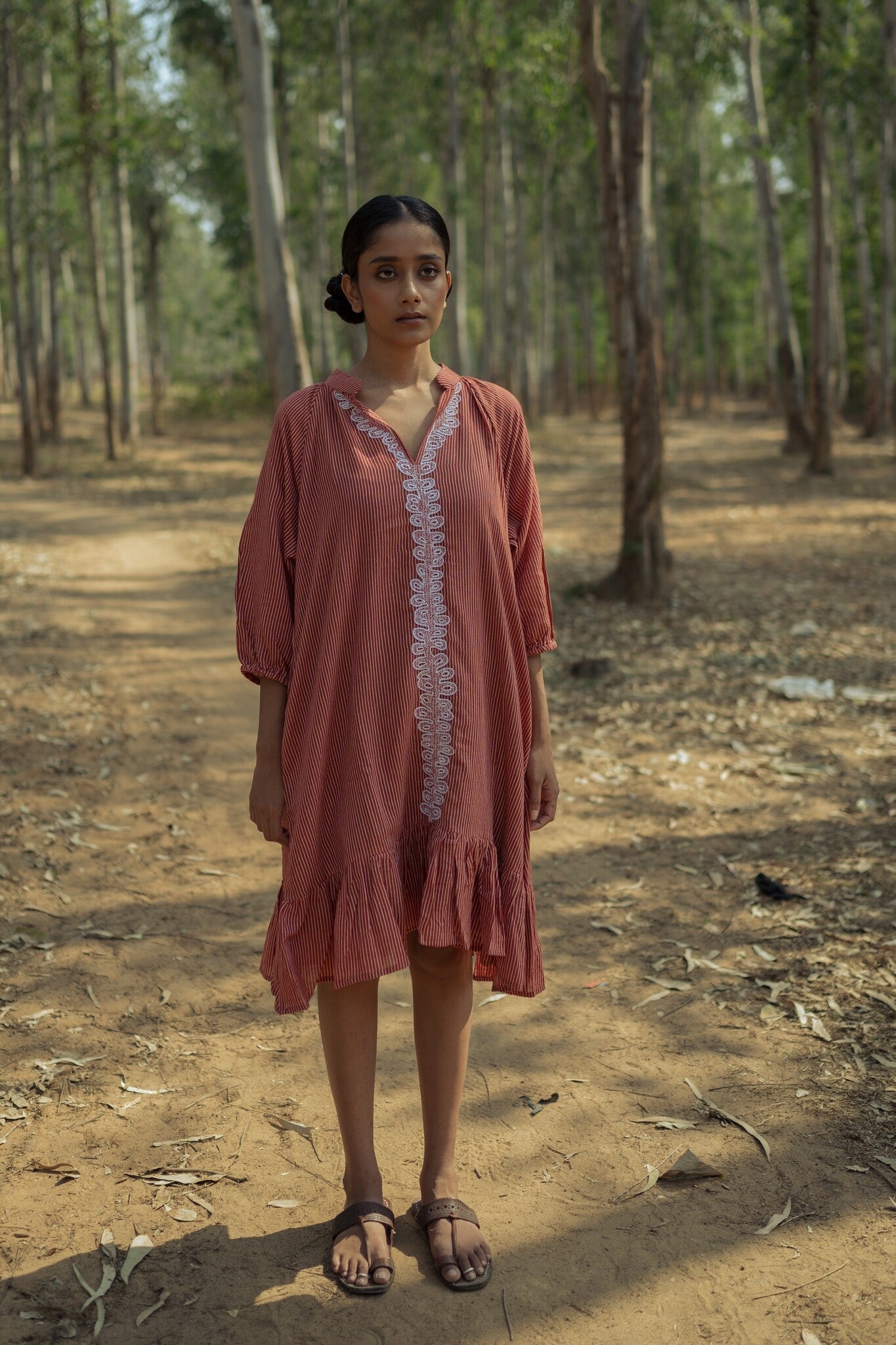 Sohrai Holiday Dress - Rust - CiceroniDressesIra