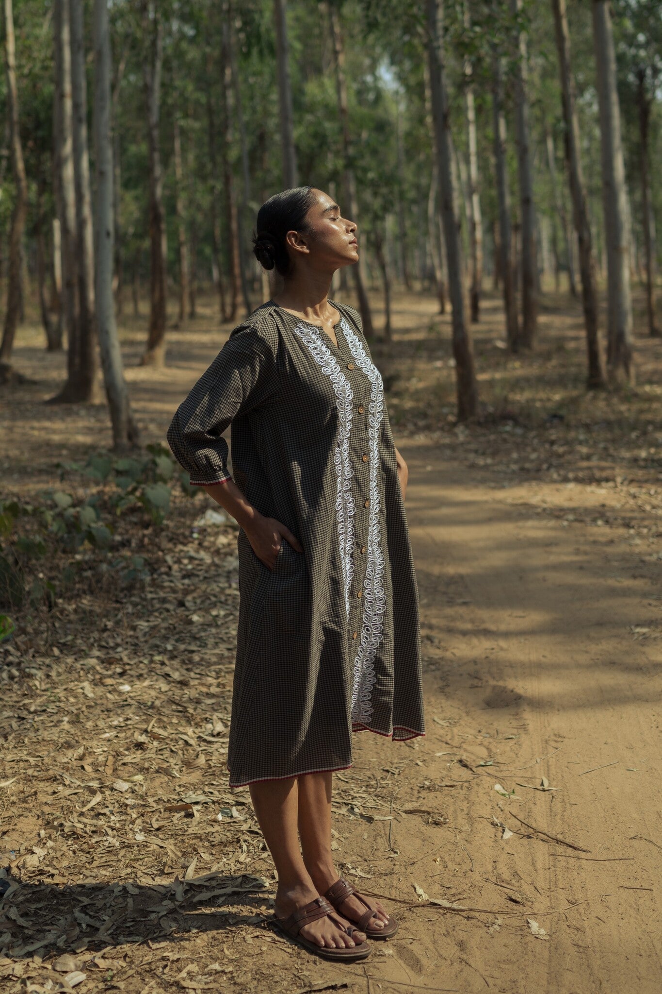 Sohrai Shirt Dress - Dark Grey - CiceroniDressesIra