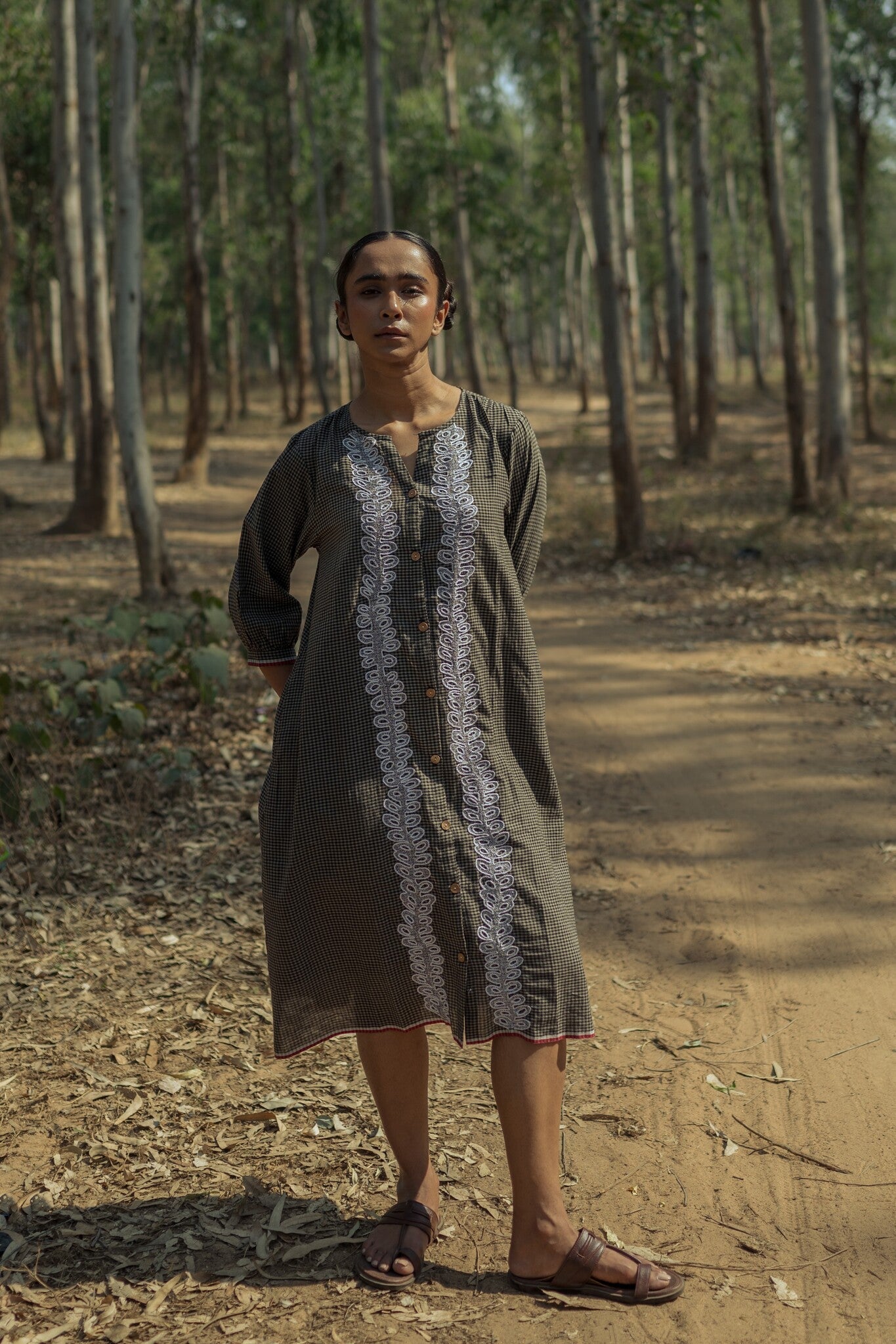 Sohrai Shirt Dress - Dark Grey - CiceroniDressesIra