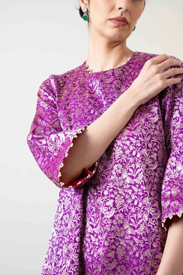 Sonal Kurta Set In Purple - CiceroniKurta Set, Festive WearShriya Singhi