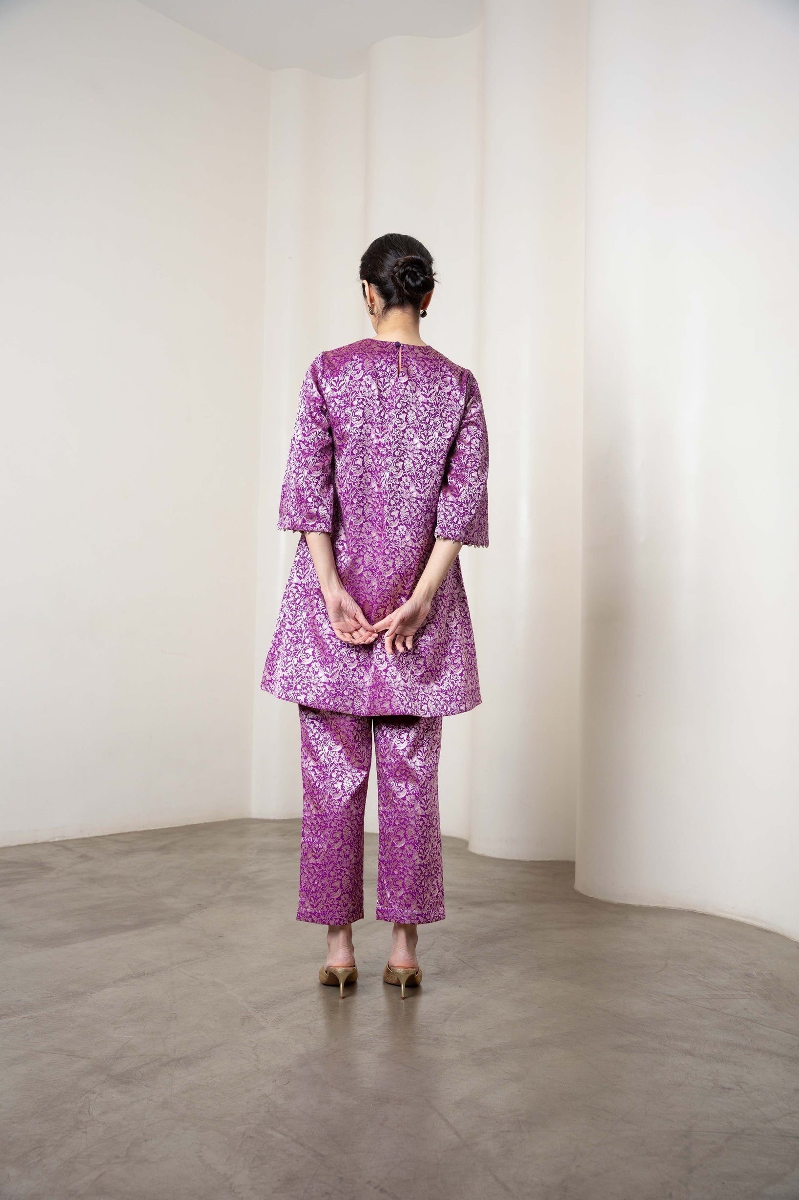 Sonal Kurta Set In Purple - CiceroniKurta Set, Festive WearShriya Singhi