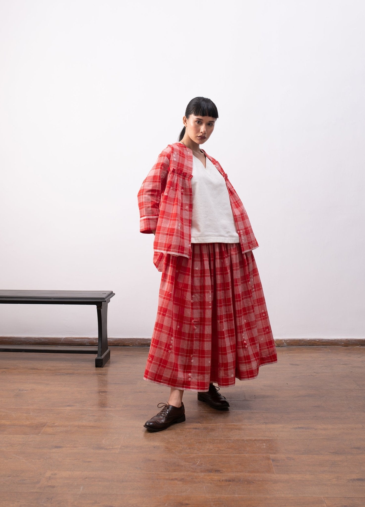 Sophie Layered Set - Red - CiceroniSkirt SetHiranya