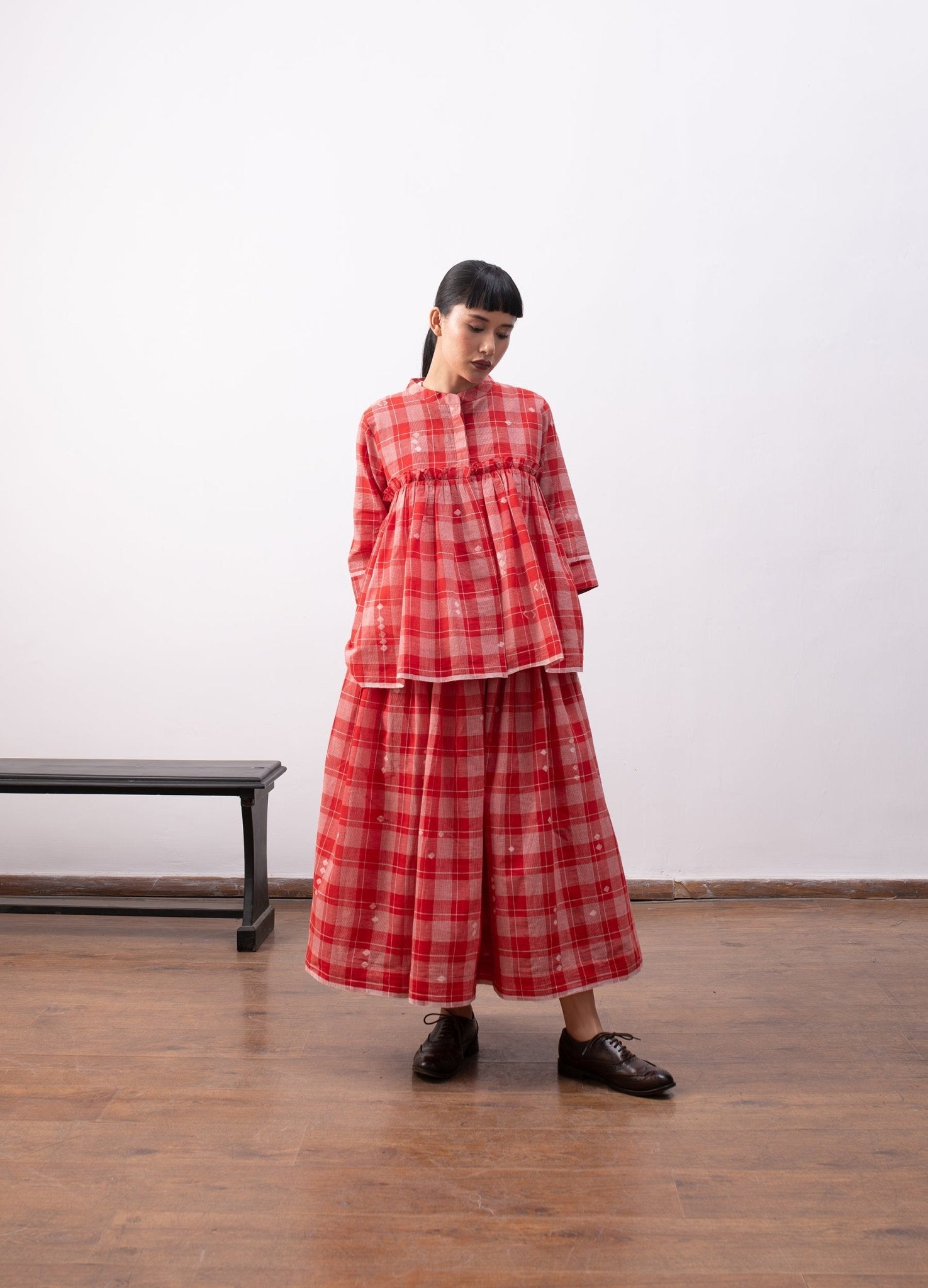 Sophie Layered Set - Red - CiceroniSkirt SetHiranya