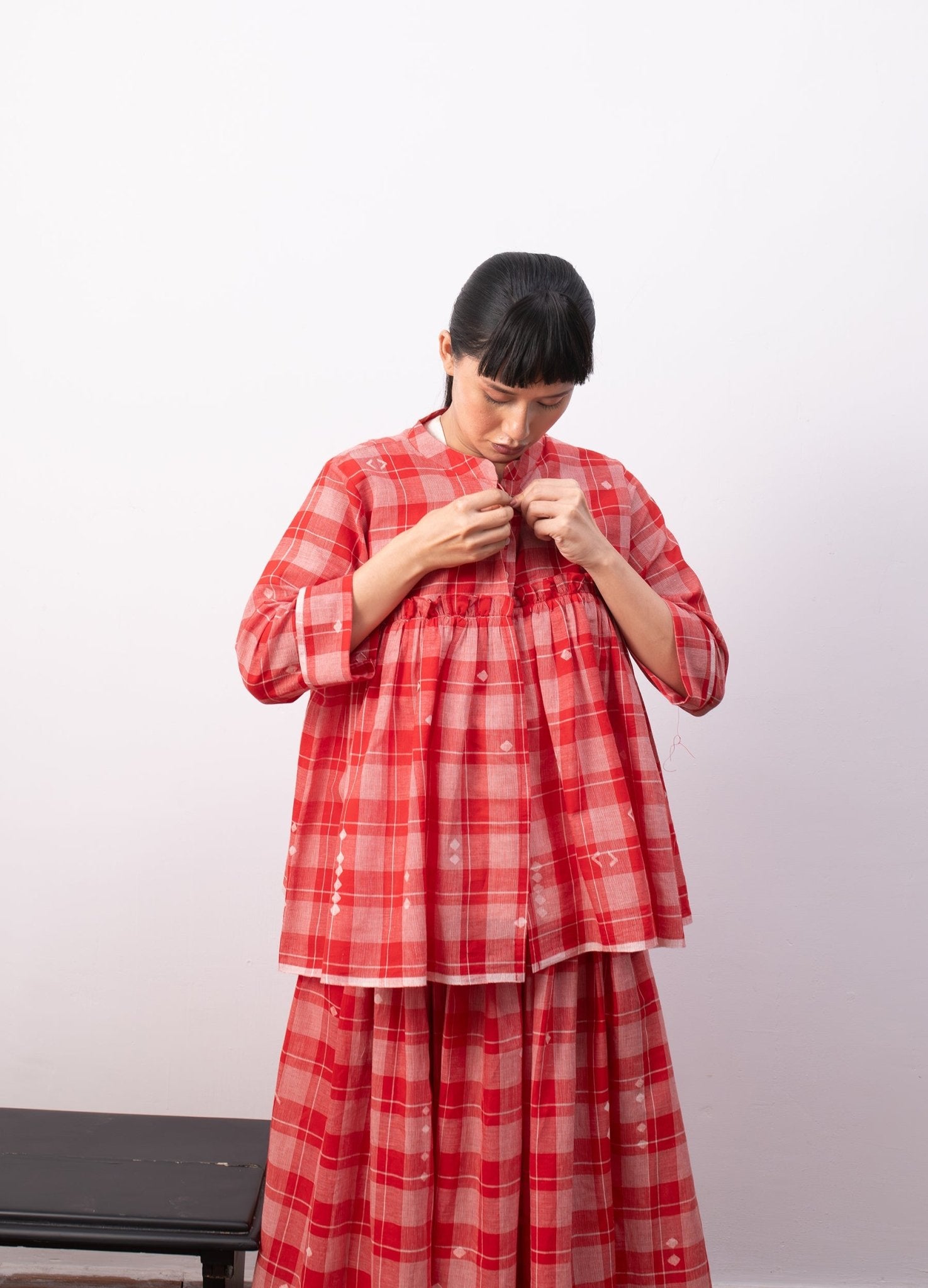 Sophie Layered Set - Red - CiceroniSkirt SetHiranya