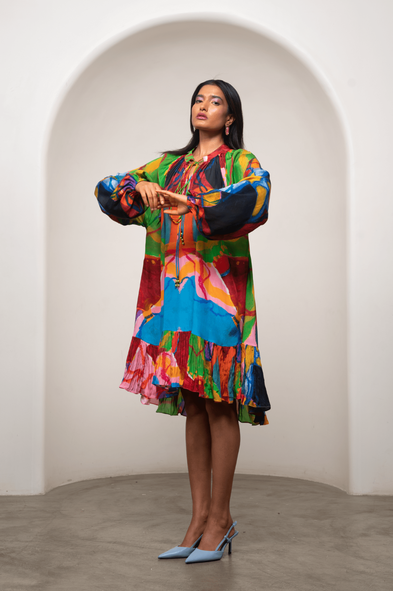 Sorel Gathered Dress - CiceroniDressesAdvait