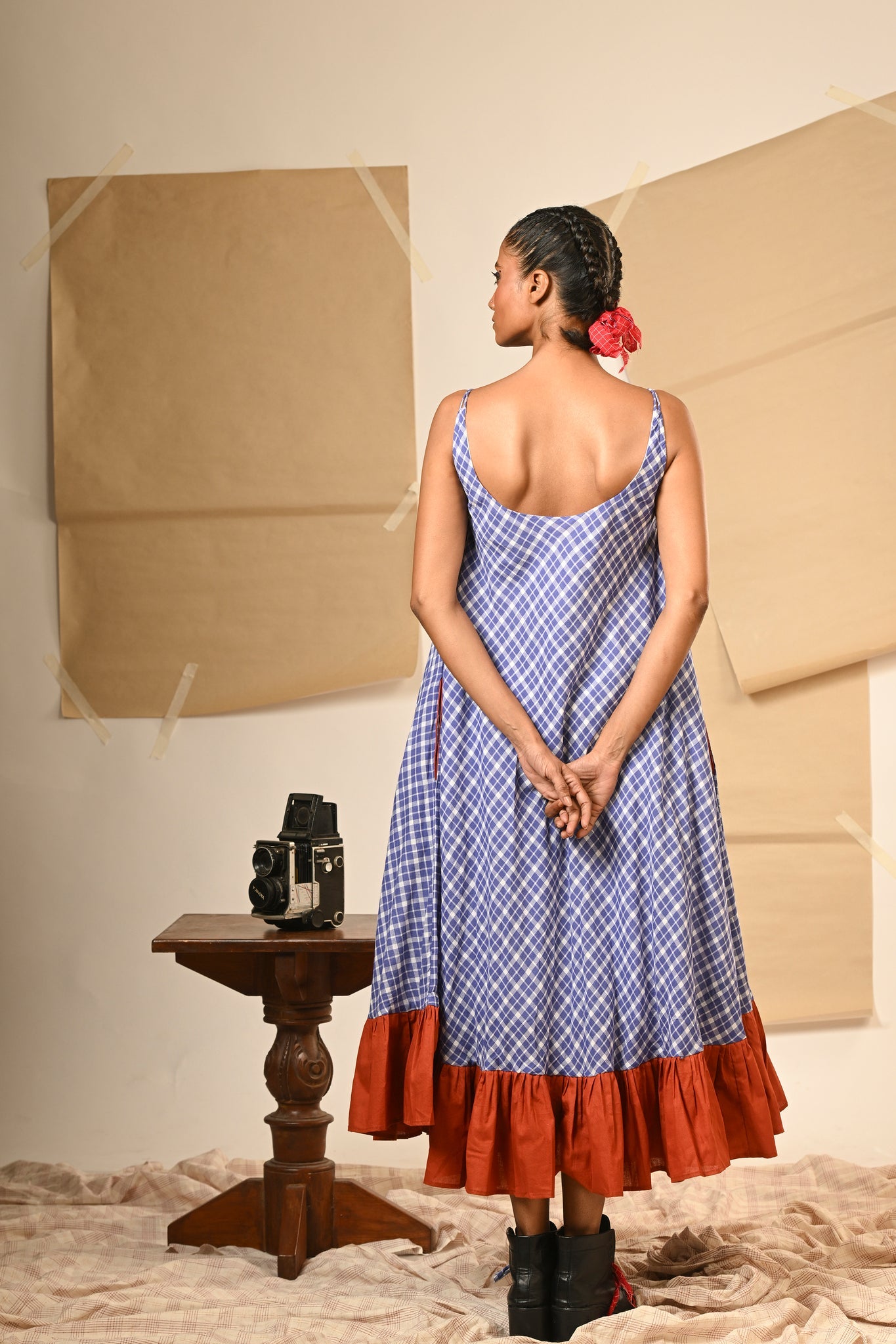 Spaghetti Cowl Dress - CiceroniDressesPrathaa