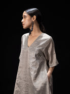 Spiral Silver Dress - CiceroniDressesShades of India