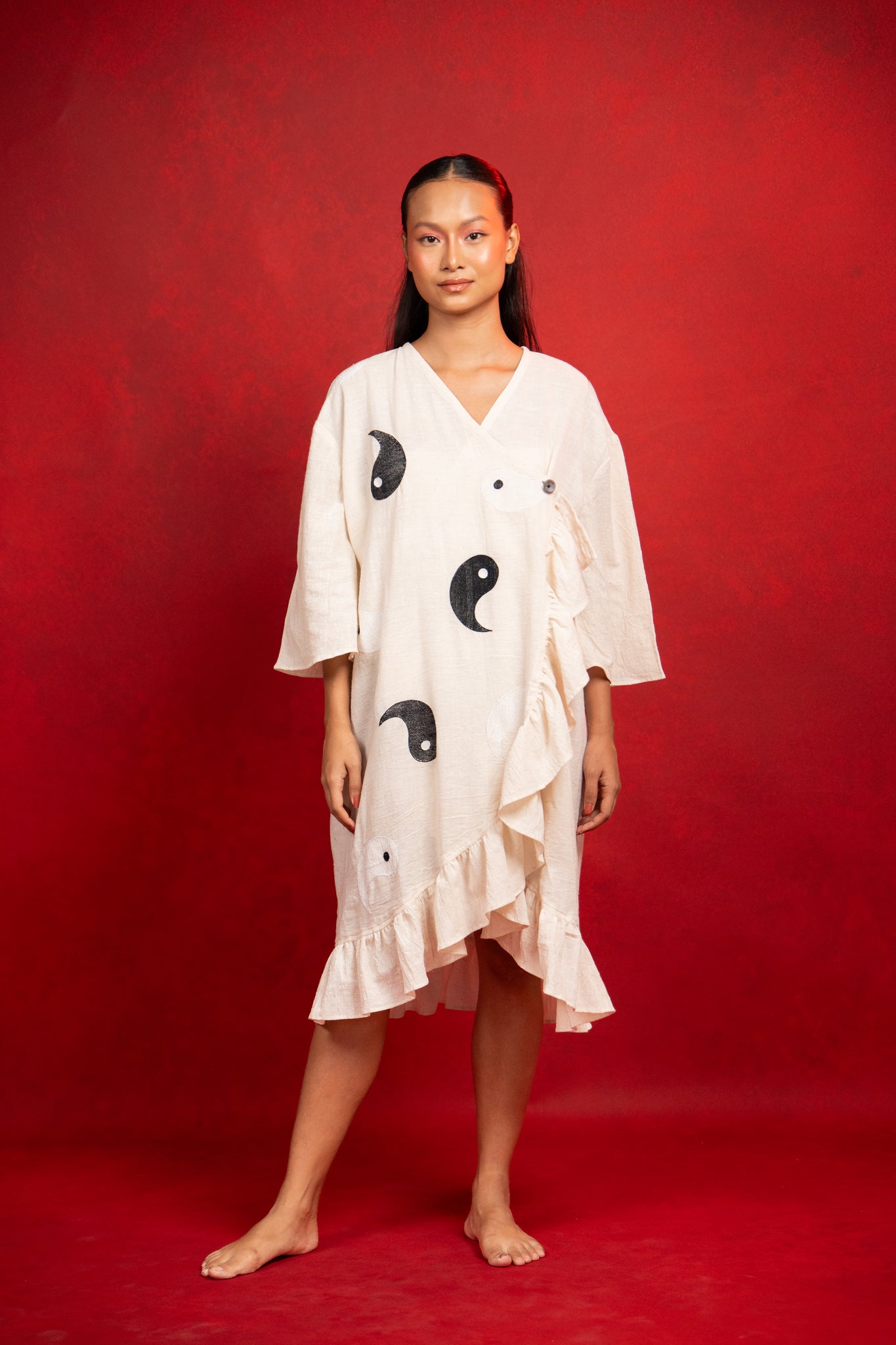 Split Harmony Wrap Cover - Up Dress - CiceroniDressesVarso