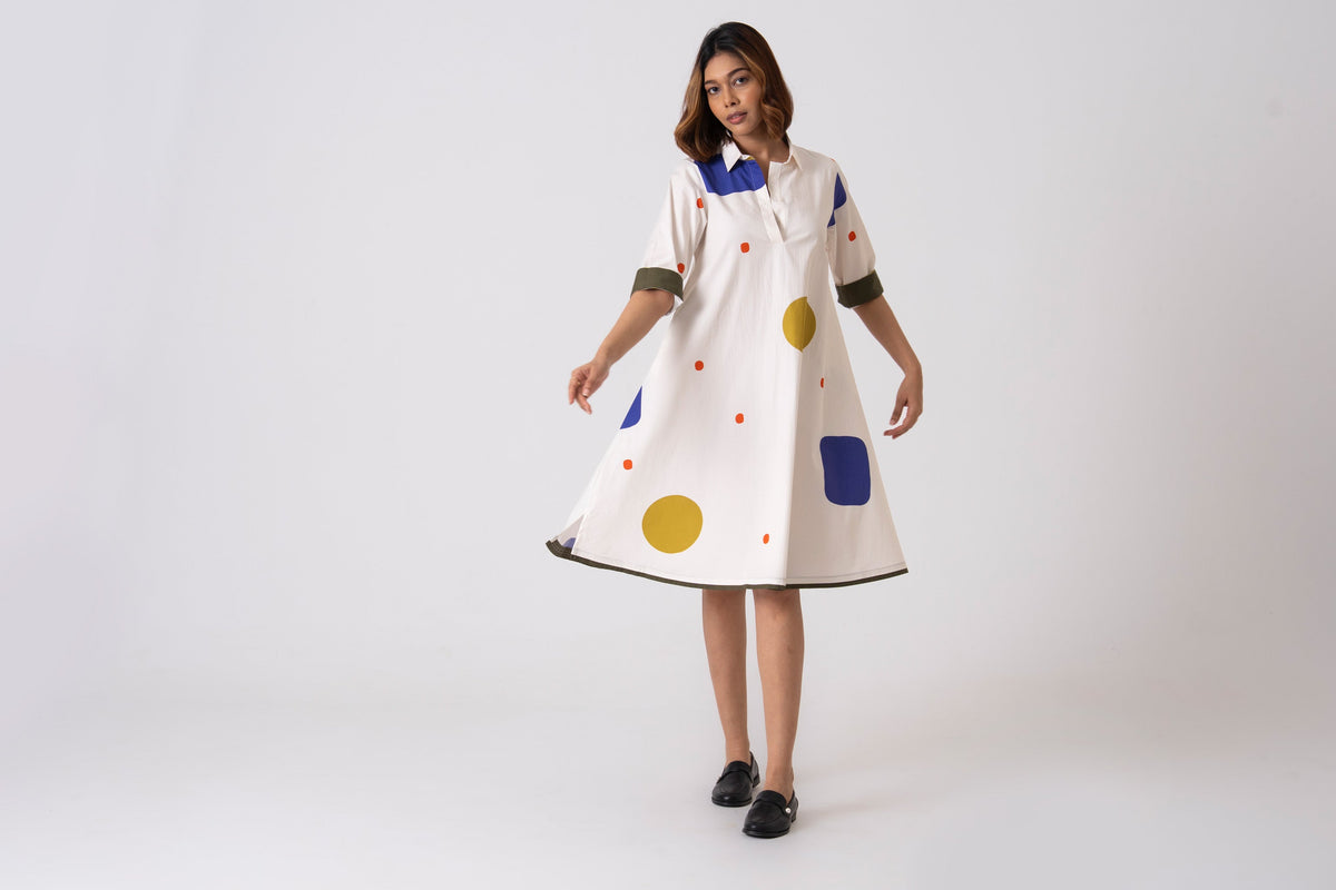 Spot Dress - Blue - CiceroniDressesThe Kaatn Trail