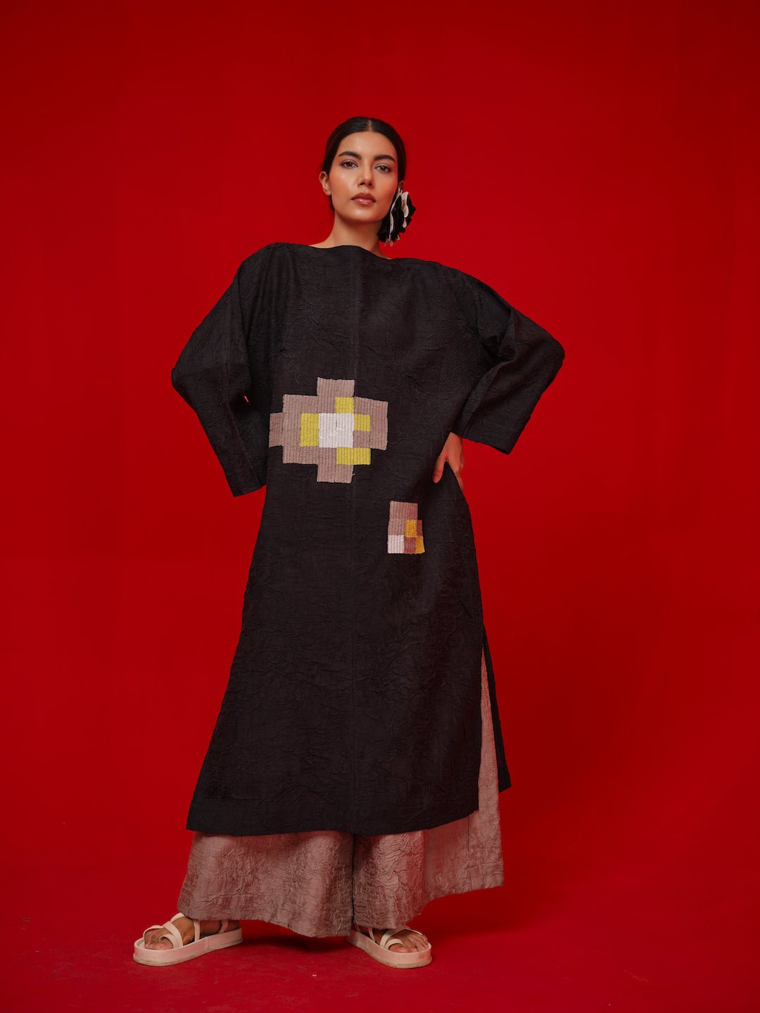 Spring Tunic - Black - CiceroniKurta, Everyday WearStoique