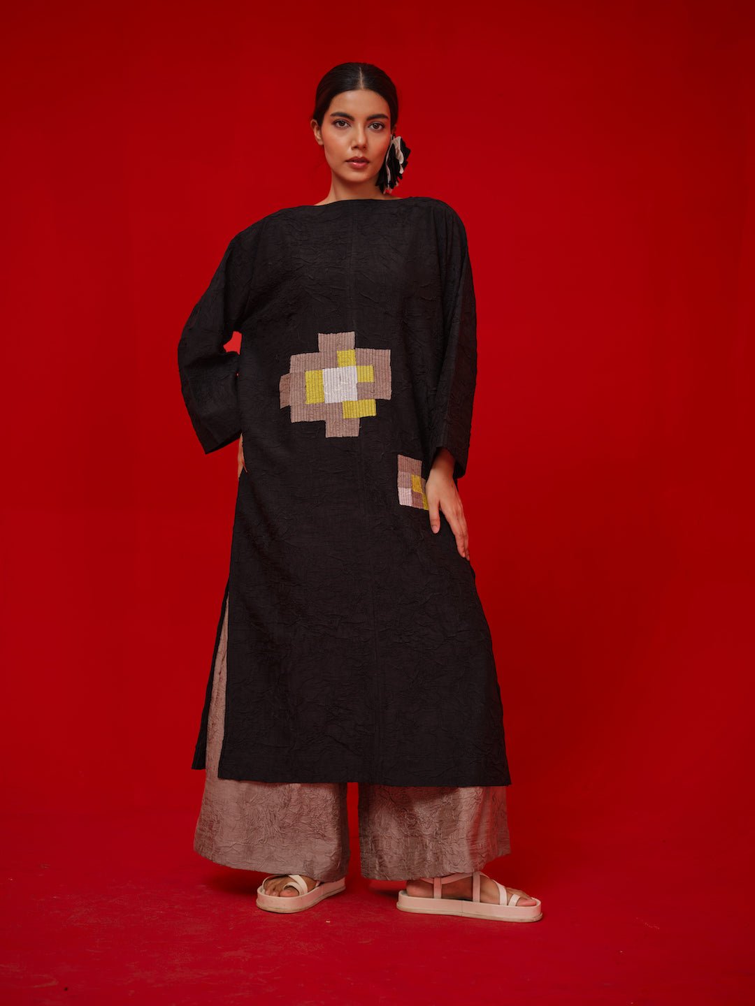 Spring Tunic - Black - CiceroniKurta, Everyday WearStoique