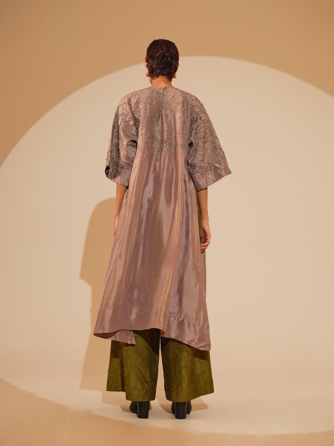 Sprout Tunic - Taupe - CiceroniKurta, Festive WearStoique