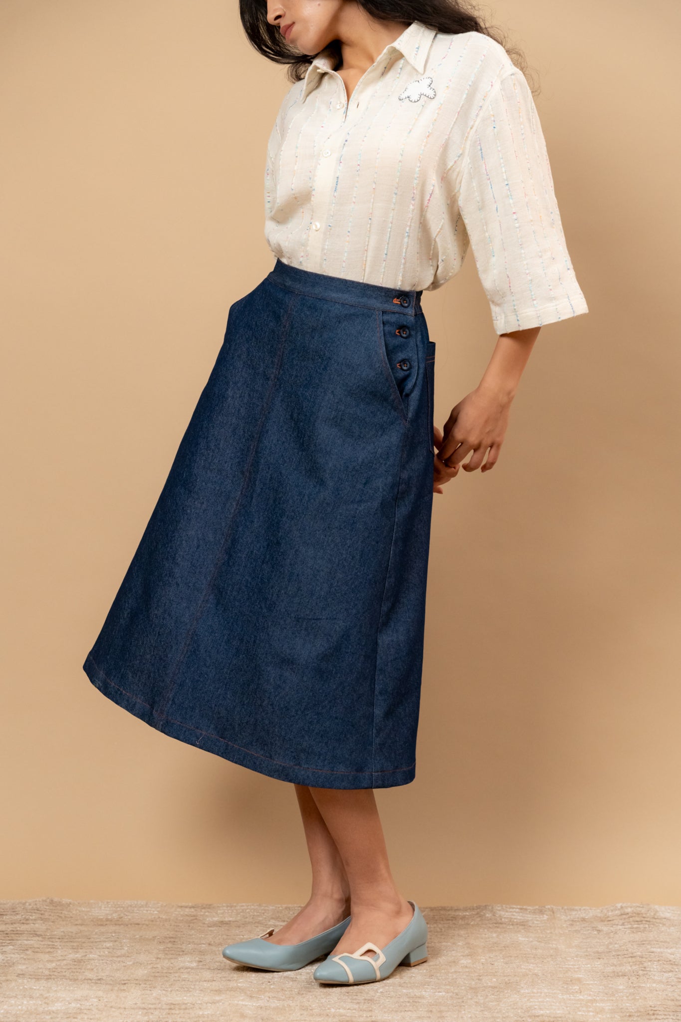 Starglade Denim Skirt - CiceroniSkirtsDoodlage